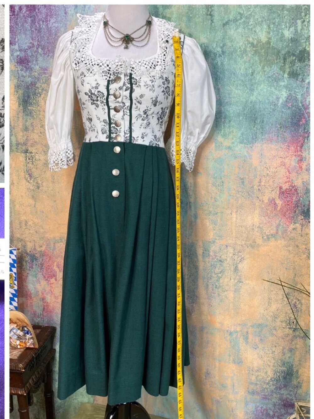 📌Chiemseer Bavarian Dirndl Original Traditional High-Quality w/ Blouse & Apron - Picture 7 of 16
